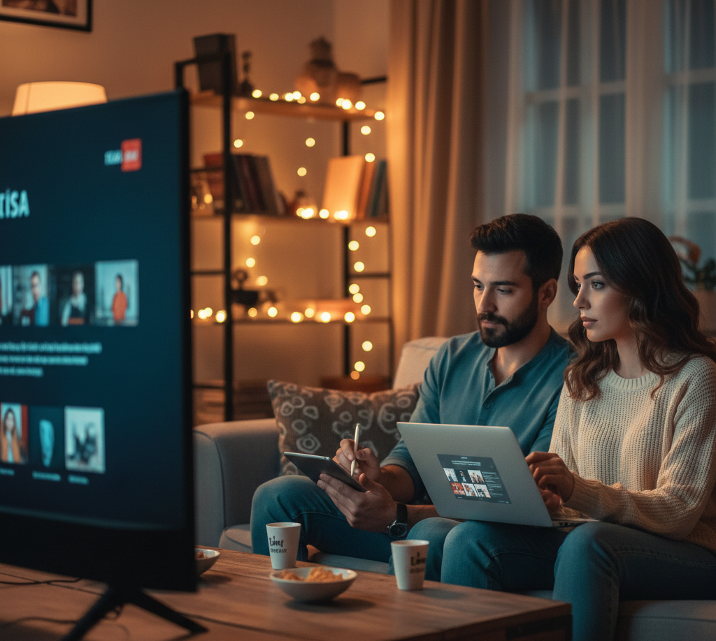 Couple watching Episode Reviews & Recaps